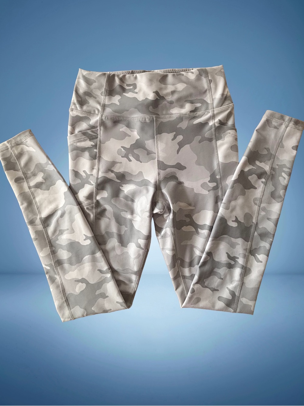 Avia Neutral Camo High-Waist Leggings - Beige & Gray